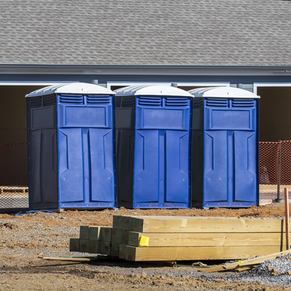 how can i report damages or issues with the porta potties during my rental period in Gunter